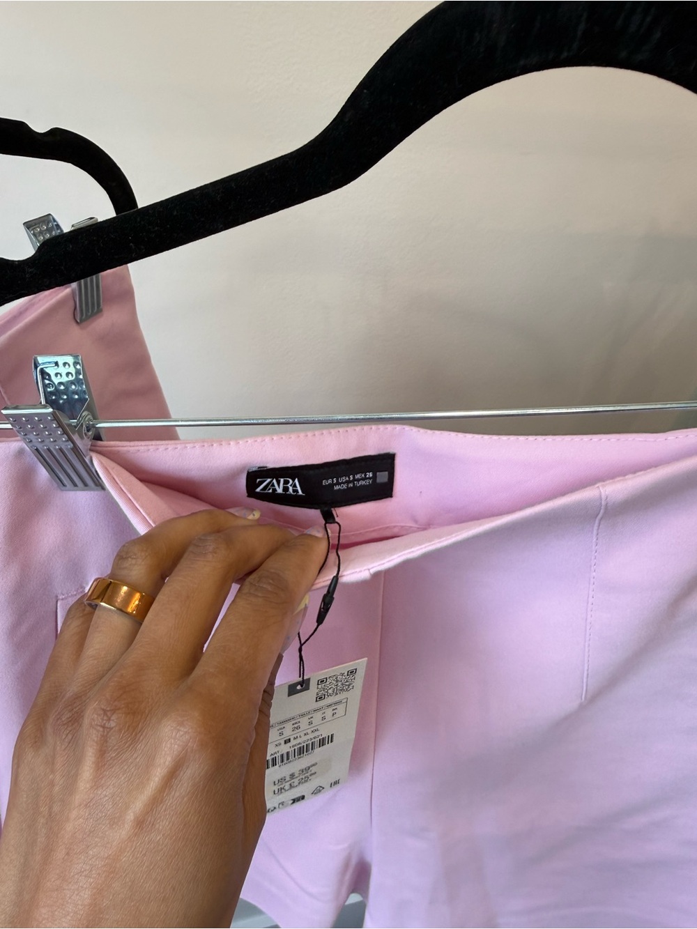 NWT Zara Light Pink High Waist Tailored Shorts Size Small and Medium - Picture 6 of 13